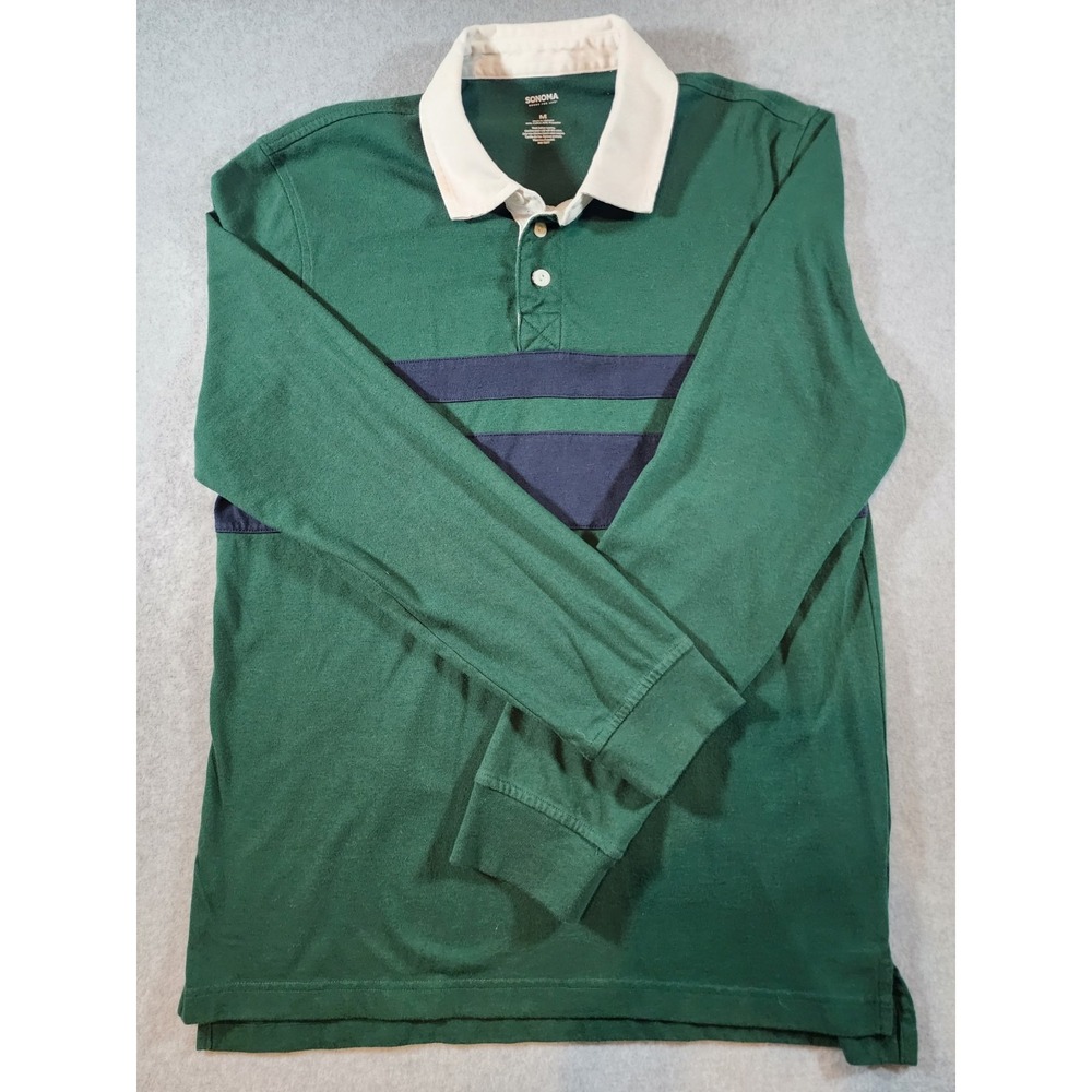 Sonoma Men's Shirt, M, Long Sleeve, Button-Up Collar, Striped, Dad, Office
